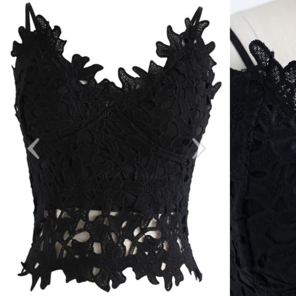 Chicwish Black Lace Camisole